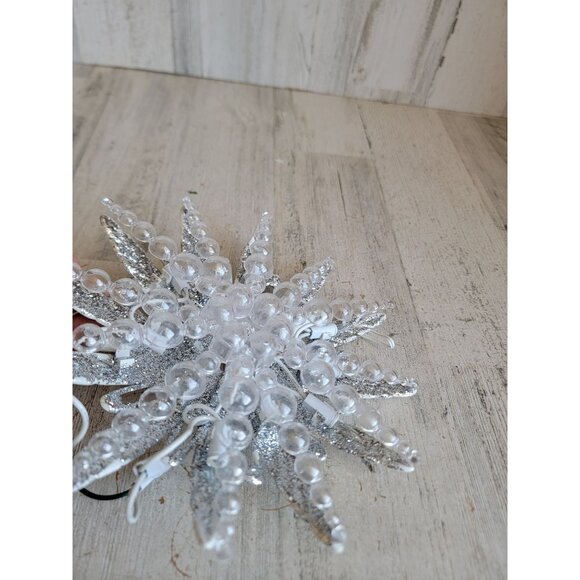 Light up large star AS IS silver Xmas hanging unique home decor - Picture 6 of 10